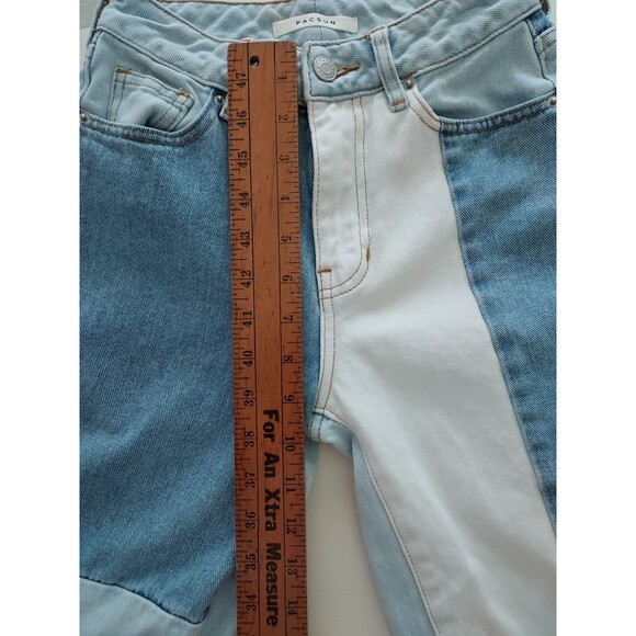 Pacsun Womens Hopper Mom Jean 22 Color Block High Rise Patchwork Jeans - Picture 4 of 9